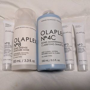 Olaplex No 3 Hair Repair Treatment, No 4C Shampoo, No 8 Masks 5-piece LOT